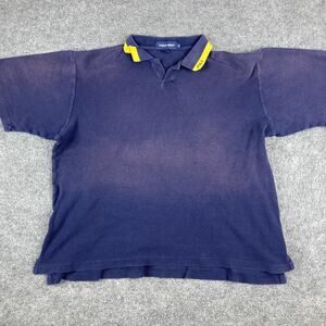 Polo Golf Ralph‎ Lauren Polo Shirt Mens XL Blue Yellow Collar Short Sleeve